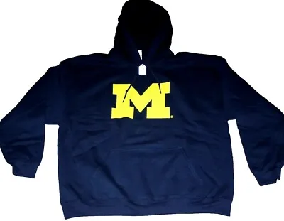 Michigan M Hoodie Sweatshirt Pullover MASCOT WOLVERINES NAVY YELLOW 2XL XXL NWT • $27.99