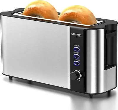 £48.54 • Buy LOFTER Long Slot Toaster, 2 Slice Toaster Best Rated Prime With Warming Rack
