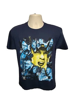 WWE Superstars Shattered Glass Kids Large Blue TShirt Cena Orton Undertaker Rey • £14.25