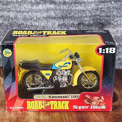 Road & Track Motor Max Kawasaki 1000 Motorcycle 1/18 Scale • $11.99