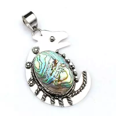 Abalone Shell Gemstone Ethnic Pendant Jewelry Father's Day 2.08  VP 6758 • $2.99