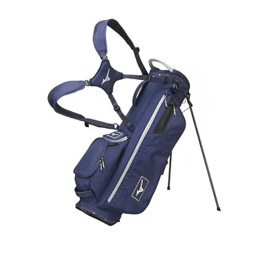 BRAND NEW Mizuno BR D3 Stand Bag  4 Way Top  Navy / Lt Grey • $165