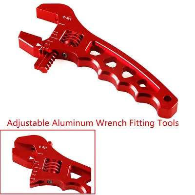 Red Adjustable Aluminum Alloy Wrench Fitting Tools Spanner For AN 3 4 6 8 10 12 • $29.82