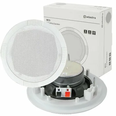 Adastra 35w 8ohm White Ceiling Speaker 130mm 5  Low Impedance Easy Fit BNIB • £18.95