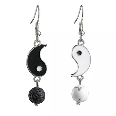 Yin Yang Tai Earrings - Long Dangle Style Jewelry For Fashionable Women • £6.99