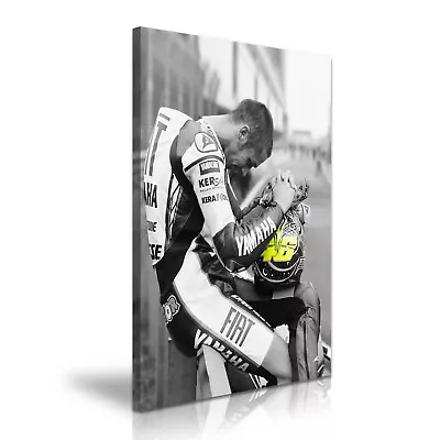 Valentino Rossi Canvas Moto GP Sport Star Modern Canvas Print Wall Art ~ 5 Sizes • $33.28