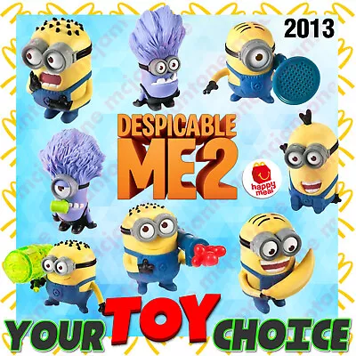 McDonald's 2013 DESPICABLE ME 2 Minion MINIONS Movie Purple YOUR Toy CHOICE • $4