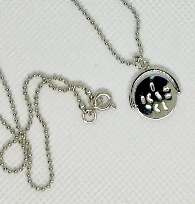 Silver Plated I LOVE YOU Spinner Charm Pendant On 18inch Ball Chain Necklace • £2.59