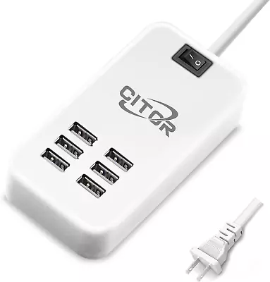 Multi USB Charger 6 Port USB Charging Station For Multiple Devices Phone Tablet • $14.13