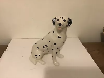 Vintage Large Melba Ware Sitting Dalmatian Dog Figurine - Ex Condition • £10