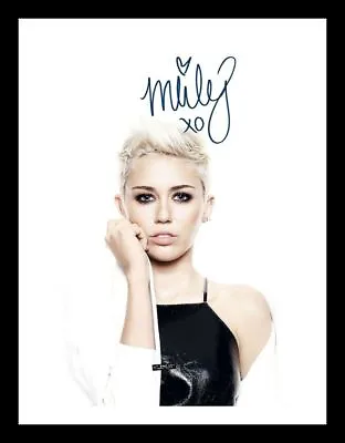 Miley Cyrus Autograph Signed & Framed Photo 19 • £19.99