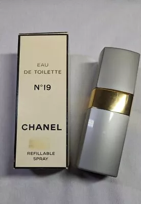 EMPTY - Vintage Chanel N 19 Eau De Toilette Refillable Spray Bottle With Box • $7