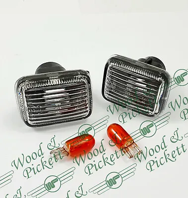 CLASSIC MINI - CLEAR SIDE INDICATOR REPEATER KIT 2 X Lenses & 2 X Orange Bulbs  • $12.26