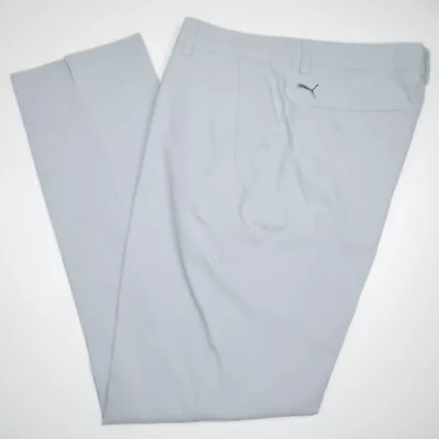 PUMA GOLF Stretch Flat Front Gray Golf Pants 34 X 32 • $24.95