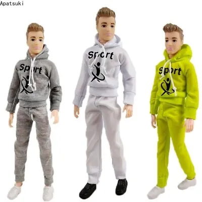 Gym Sports Clothes Set For Ken Boy Doll 1/6 Hoodies Coat Trousers Pants Shoes • £9.99