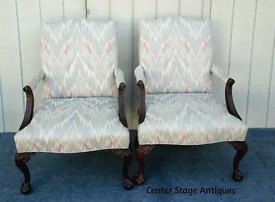 62465 Pair SHERRILL Furniture Chippendale  Armchair Chairs • $525