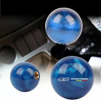 Universal MUGEN Pearl Blue Round Ball Shift Knob Car Gear MT Manual Shifter • $14