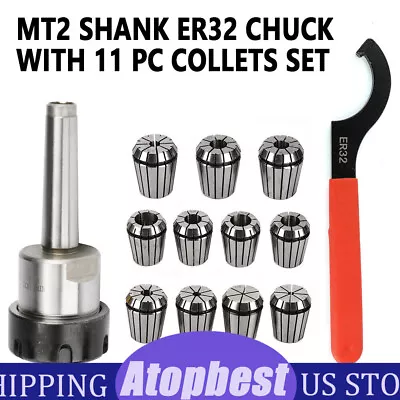 MT2 ER32 Morse Taper Collet Chuck Tool Holder ER32 Collet Set Milling Tool Set • $59
