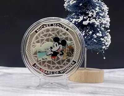 Disney Mickey Mouse 100 Years Of Wonder Silver Plated Proof • $39.99