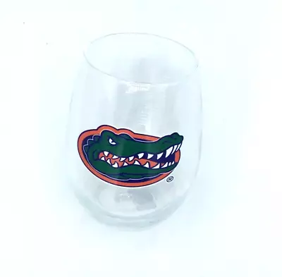 Florida Gators 16 Oz Curved Beverage Stemless Wine Glass Free Shipping • $12.95