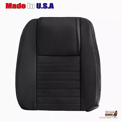 2005 06 2007 Ford Mustang Driver TOP Perforated Leather Cover Dk Charcoal Black • $186.67