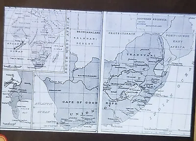 Map Of Union Of South Africa Vintage Magic Lantern Glass Slide • $2.95