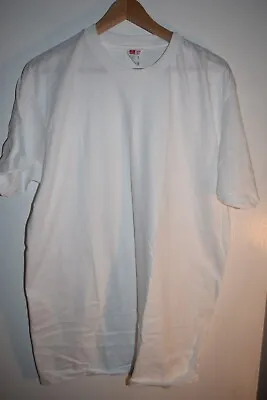Hanes Paper Thin Vtg Deadstock Single Stitch 100% Cotton White T Shirt Long Lg • $6