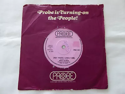 Eddie Holman - Hey There Lonely Girl UK 1969 7  Single Probe Orig Slv VGC! • £4