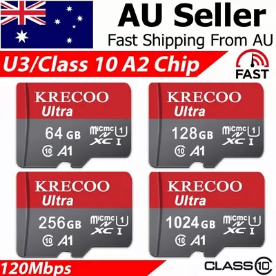 Micro SD Card TF 128GB 256GB 1TB Ultra C10 Phone Tablet Memory 4K Camera Tablet • $18.18
