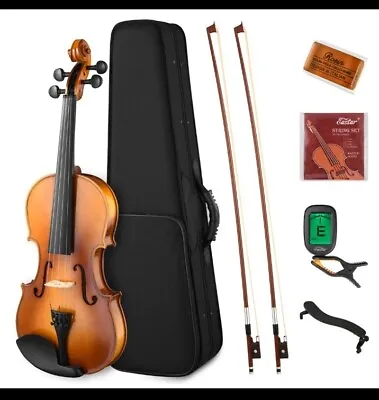 🎻 Eastar 4/4 Full Size Acoustic Violin Student Fiddle With Case Shoulder Rest • $85
