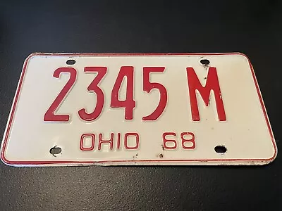 Vintage Original 1968 Toledo Ohio License Plate 2345 M • $29