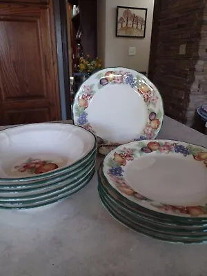 Epoch Market Day Salad Plates Soup Cereal Bowl 12 Piece • $42.76