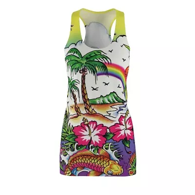 Women's Racerback Summer Dress. Ed Hardy Tattoo Art Design • $50