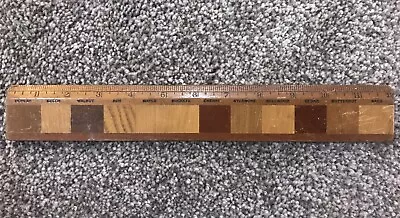 Vintage Wood Variety Samples 12” Ruler • $15