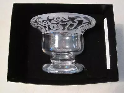 Michael Weems Elise Collection 2005 Frosted Modern Art 7 Inch Glass Vase New • $475