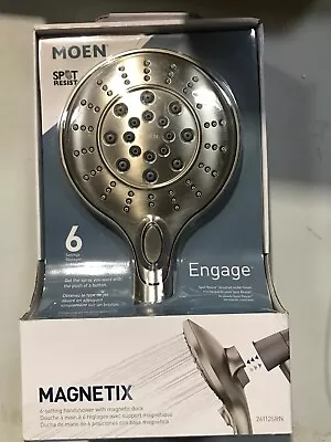 Moen 26112SRN Engage Magnetix Brushed Nickel Six-Function Handheld Showerhead • $50