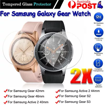 2x For Samsung Galaxy Gear Watch 46/42mm S2 S3 Tempered Glass Screen Protector • $4.38