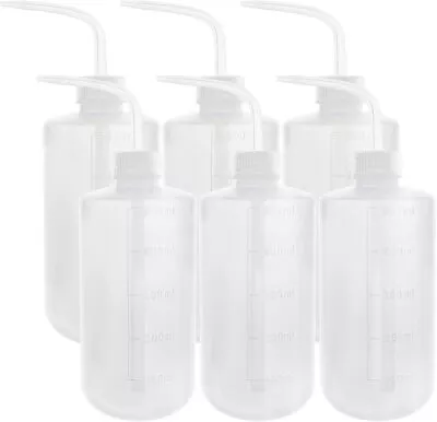 DEPEPE 6pcs 500ml Plastic Safety Wash Bottles Lab Squeeze Bottle LDPE Squirt...  • $31.68