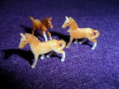 3 Plastic Miniature Horse Set - Hong Kong - Vintage • $3.99