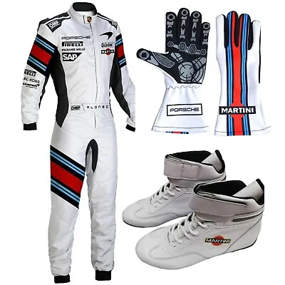 Martini Driver Set Suit Gloves Shoes Bundle For Go Karting And Rally Racing • £97.99