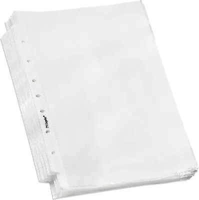 400 Pack Mini Sheet Protectors For Binder 5.5 X 8.5 Inch | Clear Glossy 7 Hole • $30.99