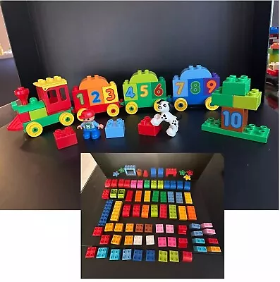 Lego Duplo 10558 Number Train Set + 79 X Extra Lego Duplo Blocks Bundle Lot • $20