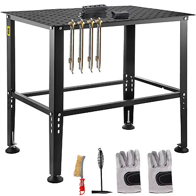 VEVOR Adjustable Welding Table Steel Frame Garage Work Bench 36  X 24  Table Top • $155.99