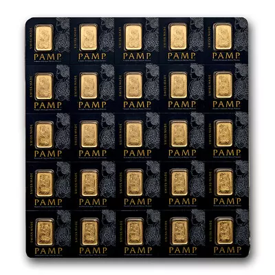 25x1 Gram Gold Bar PAMP Suisse Multigram+25 (In Assay) • $2199.64