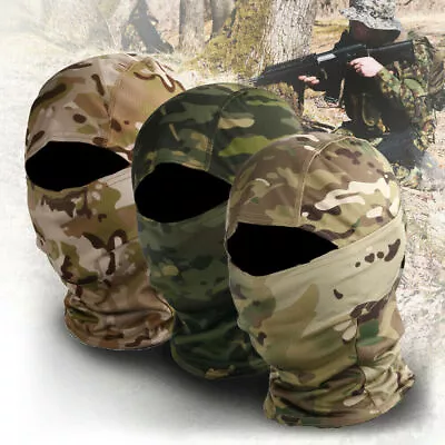 Multicam Balaclava Camo Face Mask For Men Women Motorcycle Ninja Tactical Hunt • $7.89