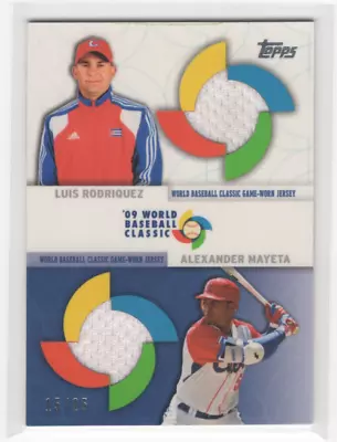 2009 Topps Update WBC Stitches Dual Luis Rodriquez Alexander Mayeta Jersey /25 • $49.99