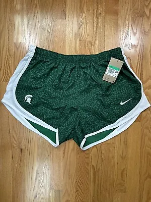 Nike Michigan State Spartans Womens Medium Shorts New DA3838-330 Green Size XL • $17.60