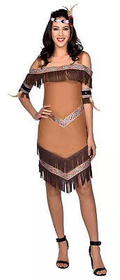 £17.99 • Buy Adult Ladies Indian Princess Pocahontas Fancy Dress Native American Costume New