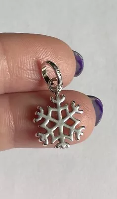 Genuine Links Of London Solid Sterling Silver Snowflake Charm Pendant • £15