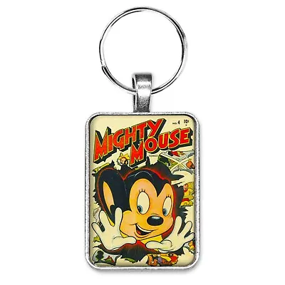 Mighty Mouse #4 Cover Key Ring Or Necklace Classic Cartoon Comic Book Jewelry • $12.95